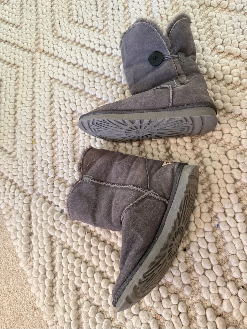 UGG suede  Faux Fur Lined Women's boots size 9